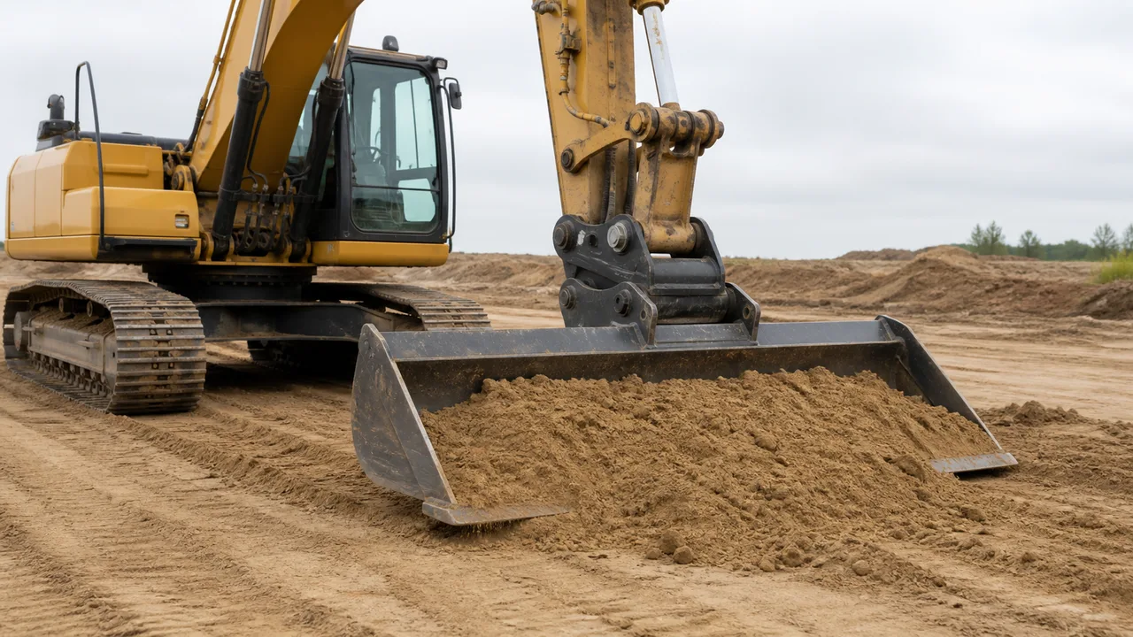 Benna larga per movimentare terreno soffice e materiale sciolto