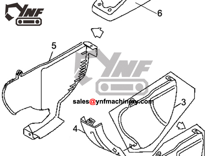 Ricambi cabina e accessori YNF-CAB-145095A6D5 YNF-CAB-145095A6D5, vista 4