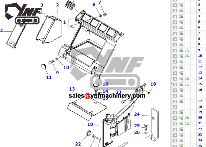 Ricambi cabina e accessori PC-7 YNF-CAB-20BE048B93, vista 1