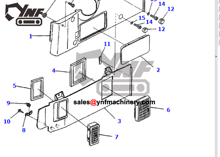 Ricambi cabina e accessori YNF-CAB-9E7DC72DD8 YNF-CAB-9E7DC72DD8, vista 1