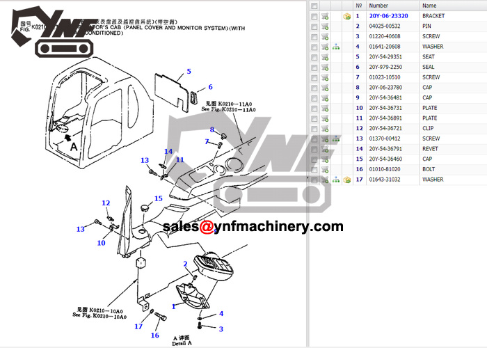 Ricambi cabina e accessori YNF-CAB-9E7DC72DD8 YNF-CAB-9E7DC72DD8, vista 2