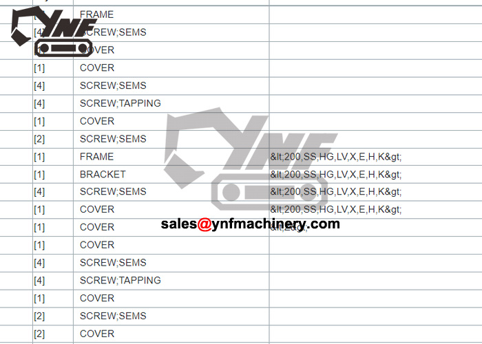 Ricambi cabina e accessori YNF-CAB-C942C35C1E YNF-CAB-C942C35C1E, vista 1