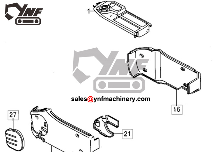 Ricambi cabina e accessori YNF-CAB-C942C35C1E YNF-CAB-C942C35C1E, vista 3