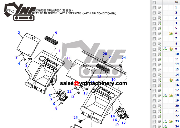 Ricambi cabina e accessori YNF-CAB-F6AC2E99CE YNF-CAB-F6AC2E99CE, vista 1
